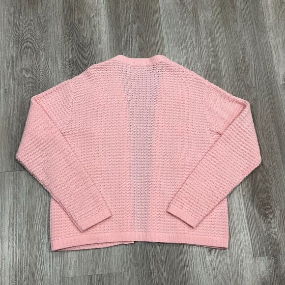 Vintage 60's 70's Rosalee Pink Knitted Cardigan With flowers - Picture 3 of 5